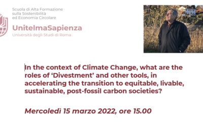 Save the date! Mercoledì 15 marzo 2022, ore 15.00