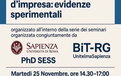 Workshop: “Lavoratori, produttività e responsabilità sociale dell’impresa: evidenze sperimentali“