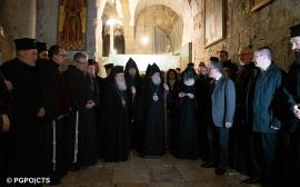 Cerimonia inaugurale degli scavi del Santo Sepolcro a Gerusalemme
