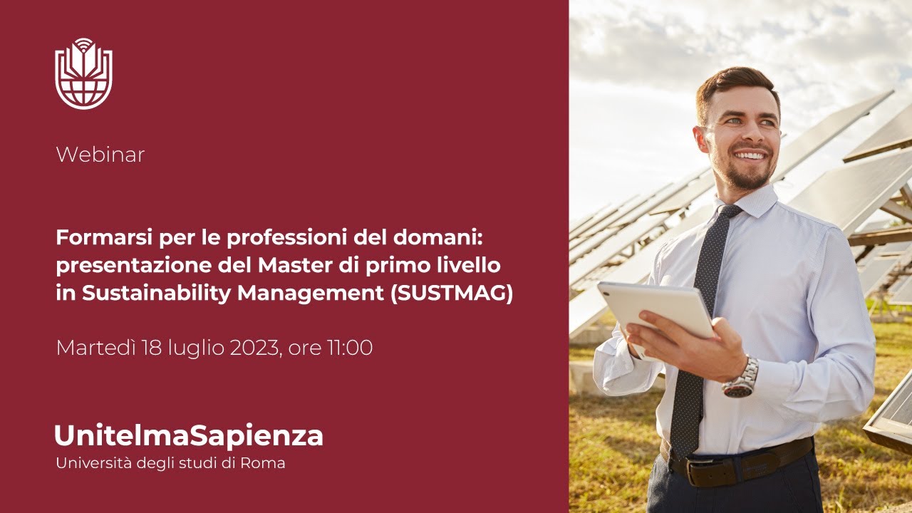 Formarsi per le professioni del domani_presentazione del Master Sustainability Management