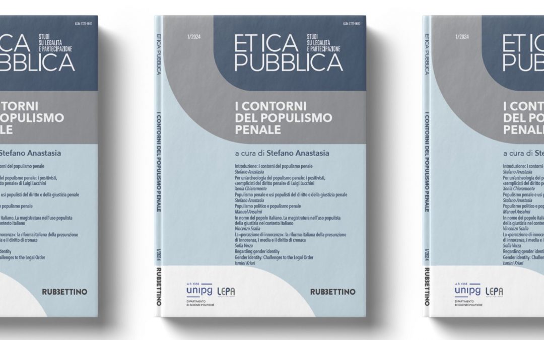 I contorni del populismo penale, venerdì 21 febbraio la presentazione a UnitelmaSapienza