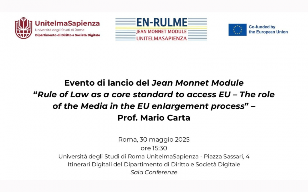 Modulo Jean Monnet EN-RULME, ad UnitelmaSapienza il Giudice Marc Jaeger del Tribunale dell’Unione europea