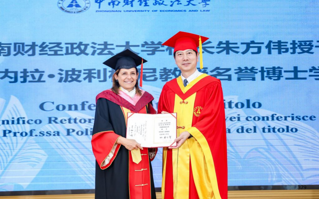 La Zhongnan University conferisce il Dottorato Honoris causa in Diritto romano alla Magnifica Rettrice Antonella Polimeni