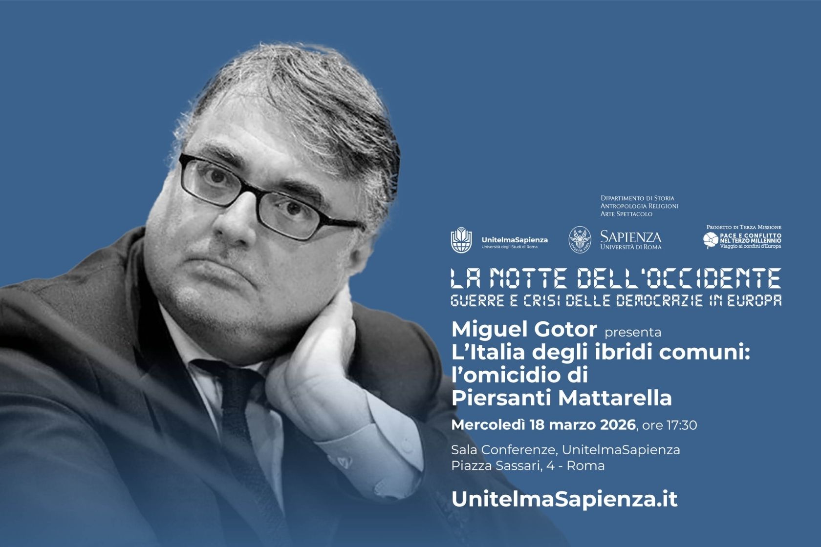 La Notte dell’Occidente. Miguel Gotor Presenta L’Italia degli ibridi comuni: l’omicidio di Piersanti Mattarella